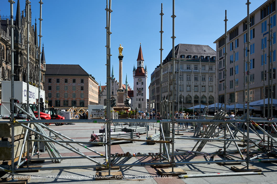 04.09.2021 -IAA - Automobilaustellung auf dem Marienplatz in München