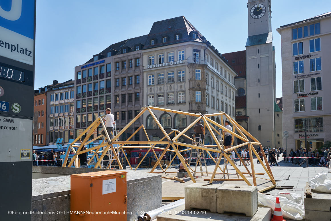 04.09.2021 -IAA - Automobilaustellung auf dem Marienplatz in München