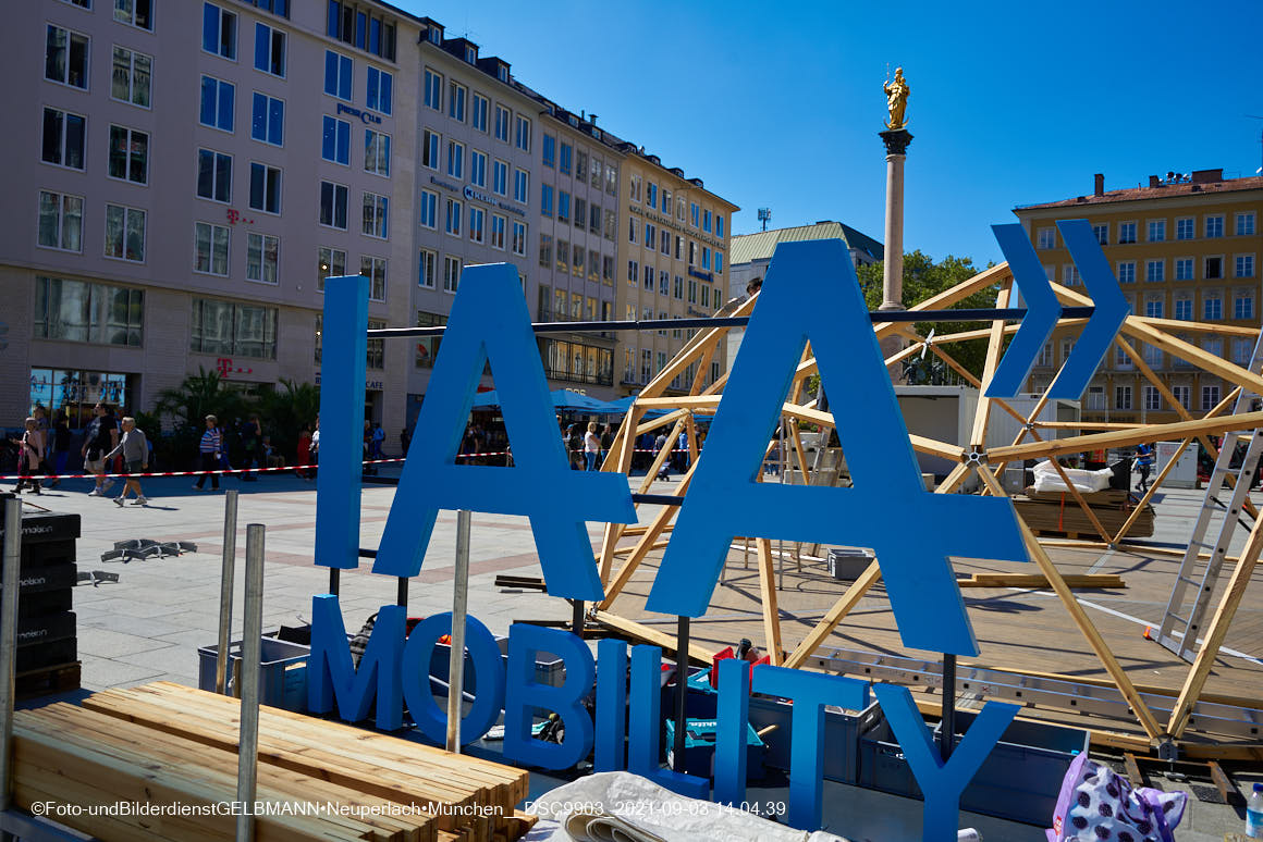 04.09.2021 -IAA - Automobilaustellung auf dem Marienplatz in München