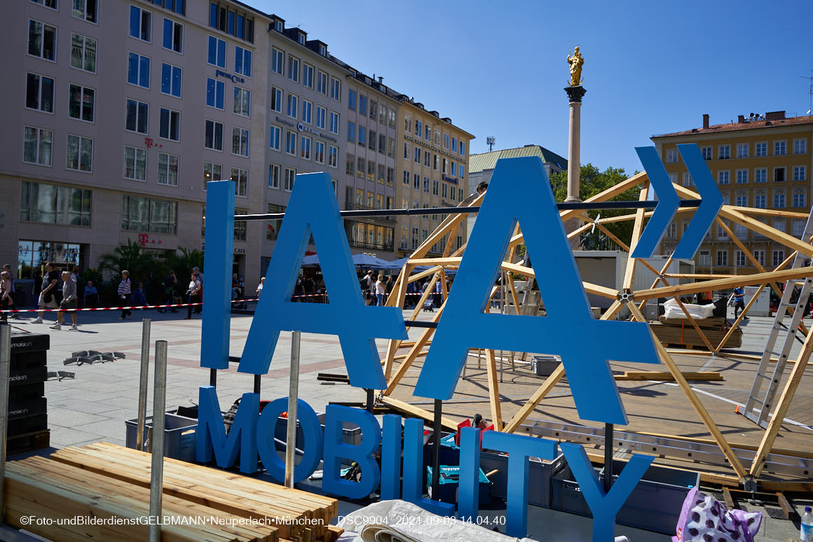 04.09.2021 -IAA - Automobilaustellung auf dem Marienplatz in München