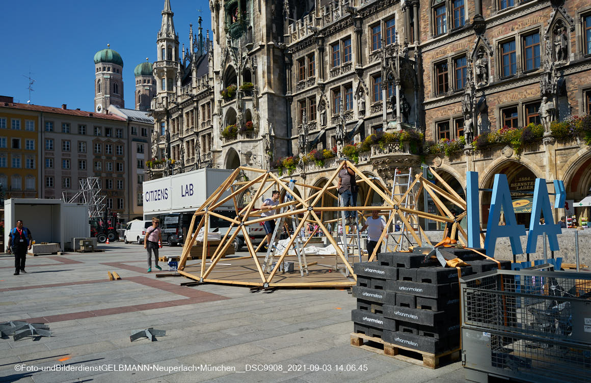 04.09.2021 -IAA - Automobilaustellung auf dem Marienplatz in München