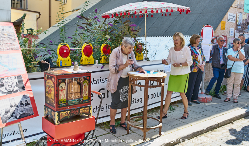 01.09.2019 - illegaler Abriss des Uhrmacherhäusls in Giesing