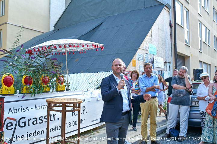 01.09.2019 - illegaler Abriss des Uhrmacherhäusls in Giesing