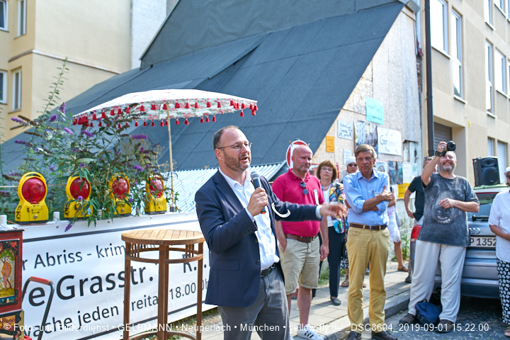 01.09.2019 - illegaler Abriss des Uhrmacherhäusls in Giesing