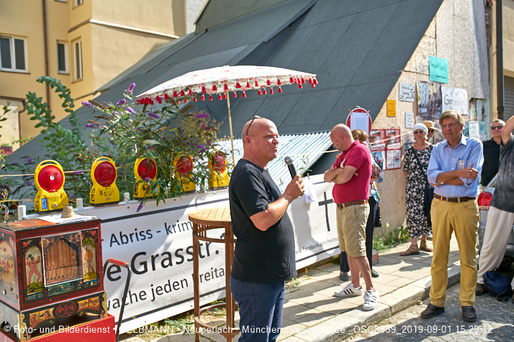 01.09.2019 - illegaler Abriss des Uhrmacherhäusls in Giesing