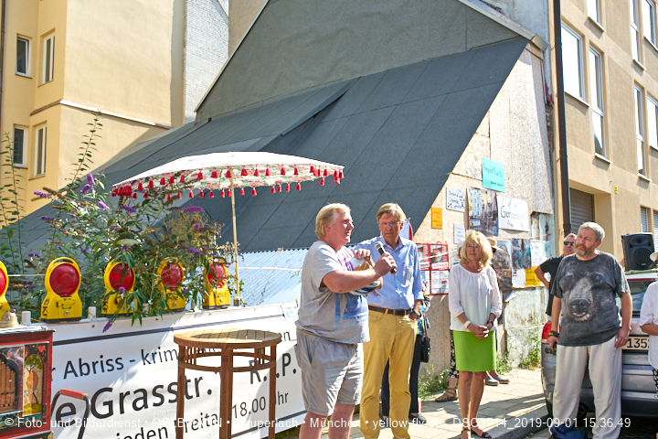 01.09.2019 - illegaler Abriss des Uhrmacherhäusls in Giesing