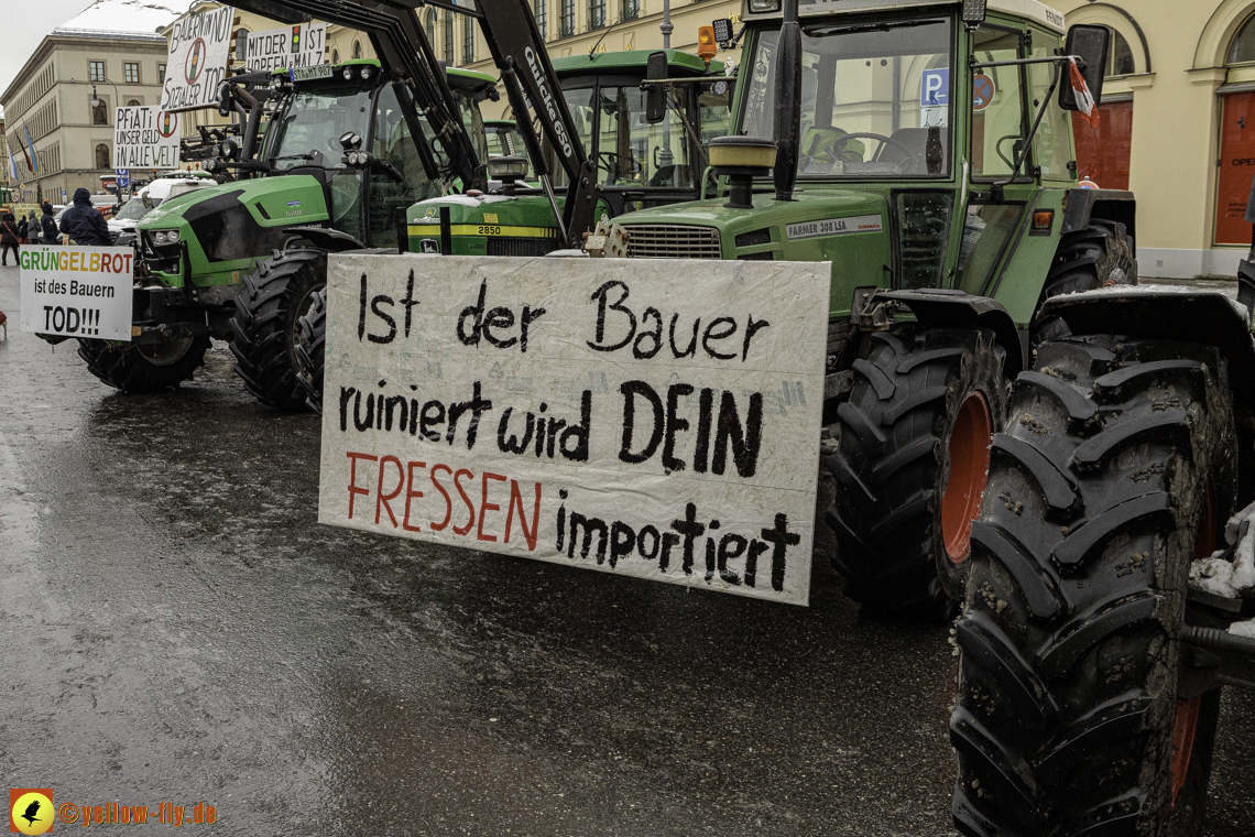 08.01.2024 - Bauerndemo am Odeonsplatz in München