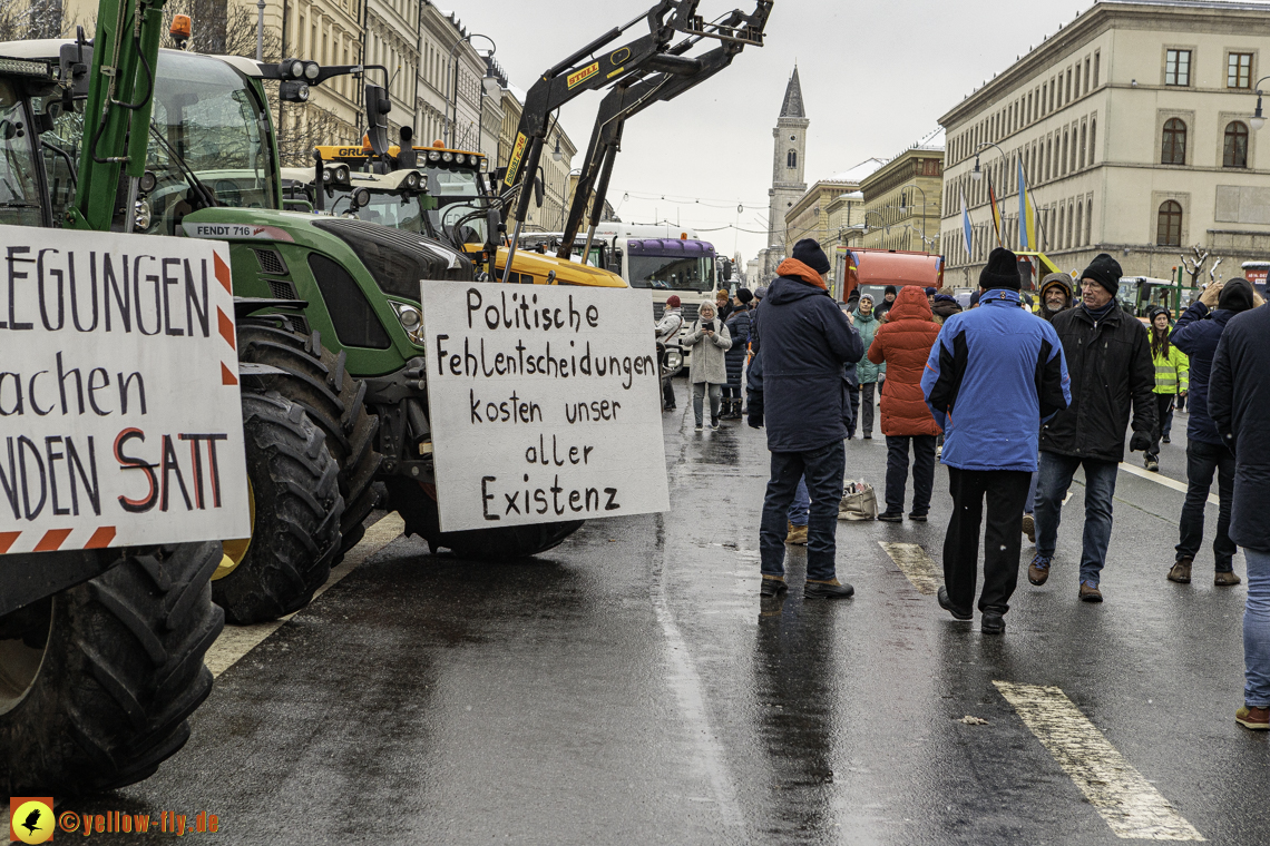 08.01.2024 - Bauerndemo am Odeonsplatz in München