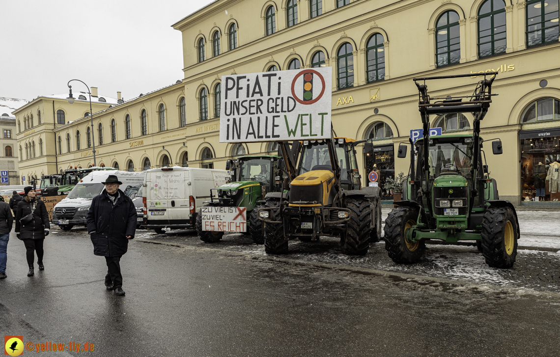 08.01.2024 - Bauerndemo am Odeonsplatz in München