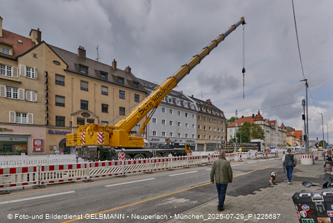 29.07.2025 - Tram-Gleisbaustelle in Laim