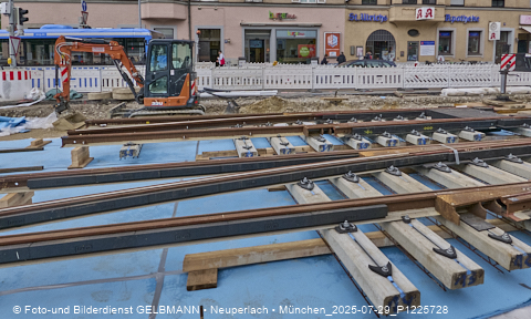 29.07.2025 - Tram-Gleisbaustelle in Laim