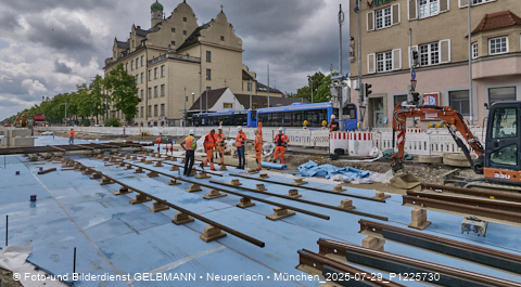 29.07.2025 - Tram-Gleisbaustelle in Laim