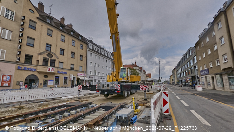 29.07.2025 - Tram-Gleisbaustelle in Laim