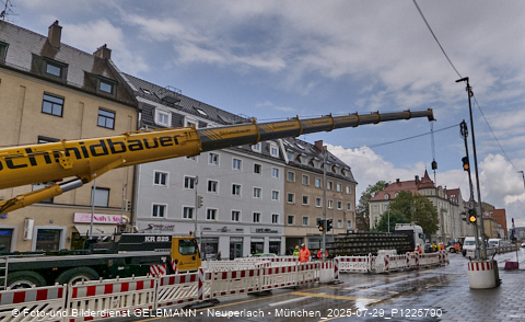 29.07.2025 - Tram-Gleisbaustelle in Laim