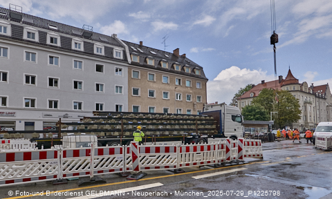 29.07.2025 - Tram-Gleisbaustelle in Laim
