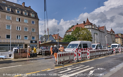 29.07.2025 - Tram-Gleisbaustelle in Laim