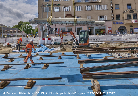 29.07.2025 - Tram-Gleisbaustelle in Laim
