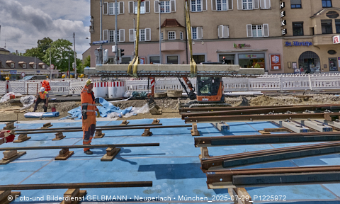 29.07.2025 - Tram-Gleisbaustelle in Laim