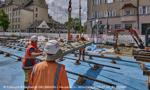 29.07.2025 - Tram-Gleisbaustelle in Laim