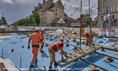 29.07.2025 - Tram-Gleisbaustelle in Laim
