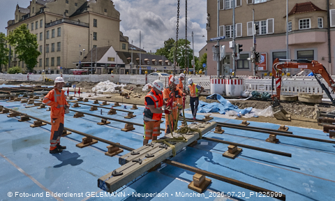 29.07.2025 - Tram-Gleisbaustelle in Laim