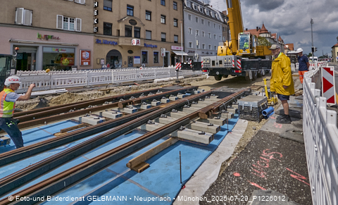 29.07.2025 - Tram-Gleisbaustelle in Laim