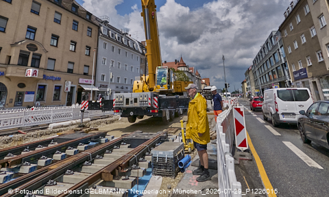 29.07.2025 - Tram-Gleisbaustelle in Laim