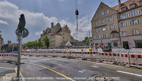 29.07.2025 - Tram-Gleisbaustelle in Laim