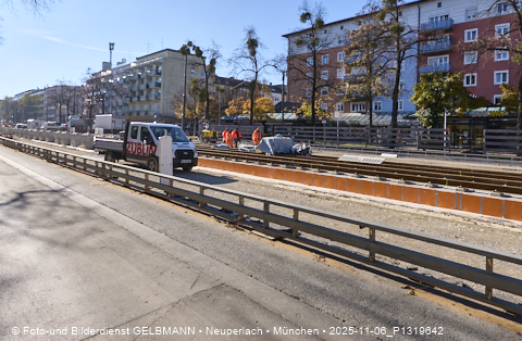 17.10.2025 - TRAM-Gleisbau in der Fürstenrieder Straße in Laim