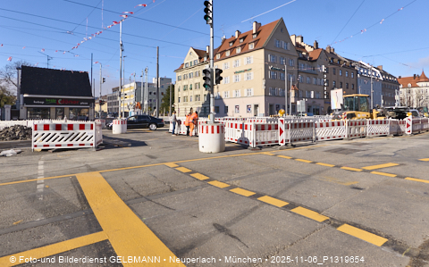 17.10.2025 - TRAM-Gleisbau in der Fürstenrieder Straße in Laim