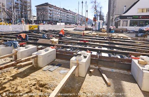 17.10.2025 - TRAM-Gleisbau in der Fürstenrieder Straße in Laim