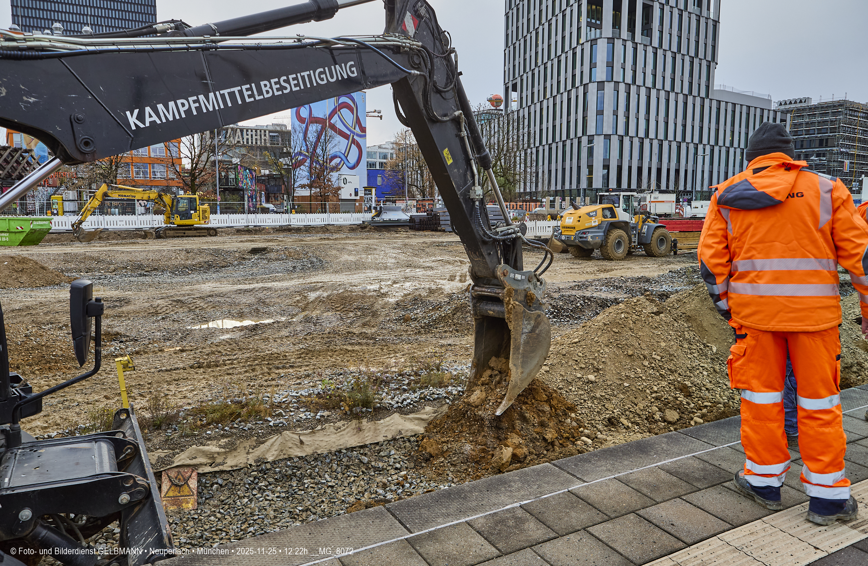 25.11.2025 - Kampfmittelbeseitigung am Ostbahnhof auf der Baustelle zur 2. Stammstrecke