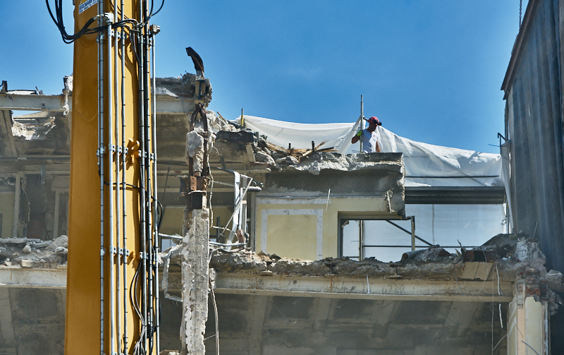 25.06.2019 - Notwendige Kernborhrung beim Abriss des Hotel Königshof