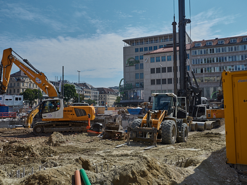 28.08.2019 - Hotel Köbigshof in München. Die Baustelle
