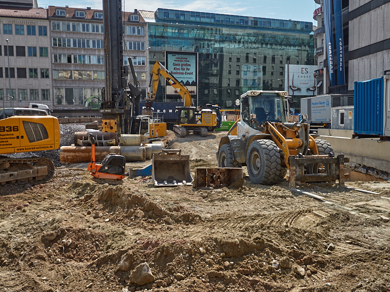 28.08.2019 - Hotel Köbigshof in München. Die Baustelle