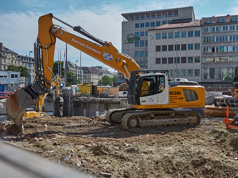28.08.2019 - Hotel Köbigshof in München. Die Baustelle