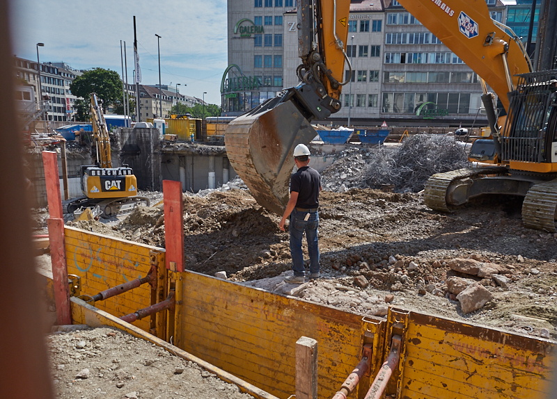 28.08.2019 - Hotel Köbigshof in München. Die Baustelle