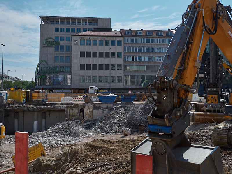 28.08.2019 - Hotel Köbigshof in München. Die Baustelle
