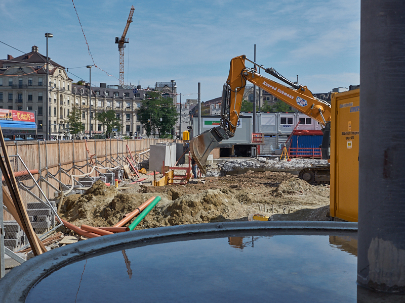 28.08.2019 - Hotel Köbigshof in München. Die Baustelle