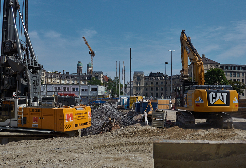 28.08.2019 - Hotel Köbigshof in München. Die Baustelle