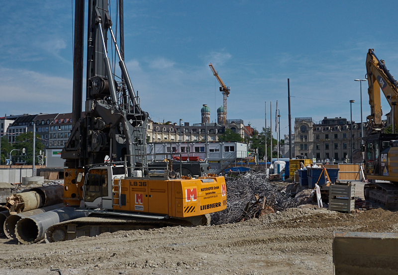 28.08.2019 - Hotel Köbigshof in München. Die Baustelle