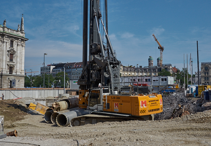 28.08.2019 - Hotel Köbigshof in München. Die Baustelle