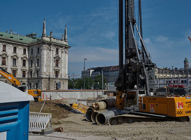 28.08.2019 - Hotel Köbigshof in München. Die Baustelle