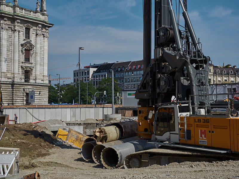 28.08.2019 - Hotel Köbigshof in München. Die Baustelle