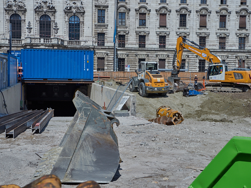 28.08.2019 - Hotel Köbigshof in München. Die Baustelle