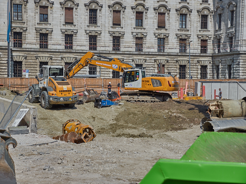 28.08.2019 - Hotel Köbigshof in München. Die Baustelle