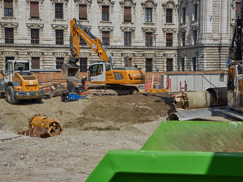 28.08.2019 - Hotel Köbigshof in München. Die Baustelle