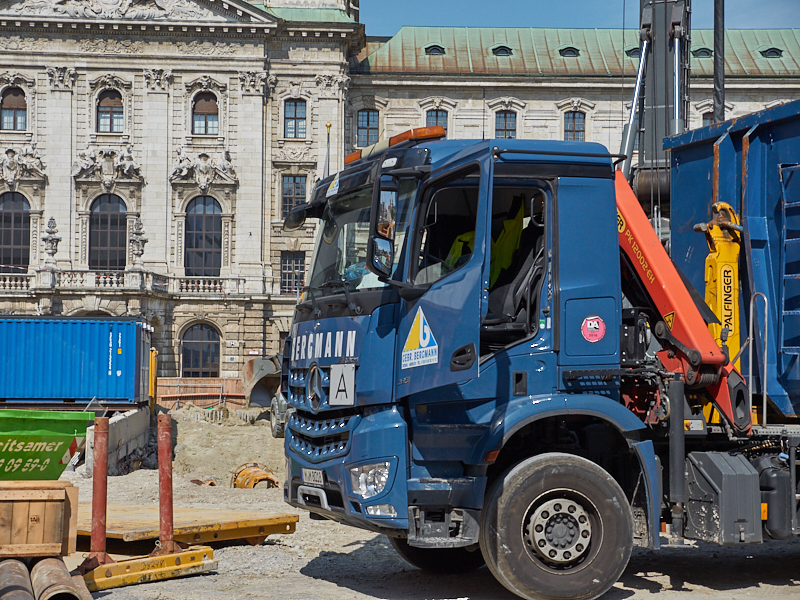 28.08.2019 - Hotel Köbigshof in München. Die Baustelle