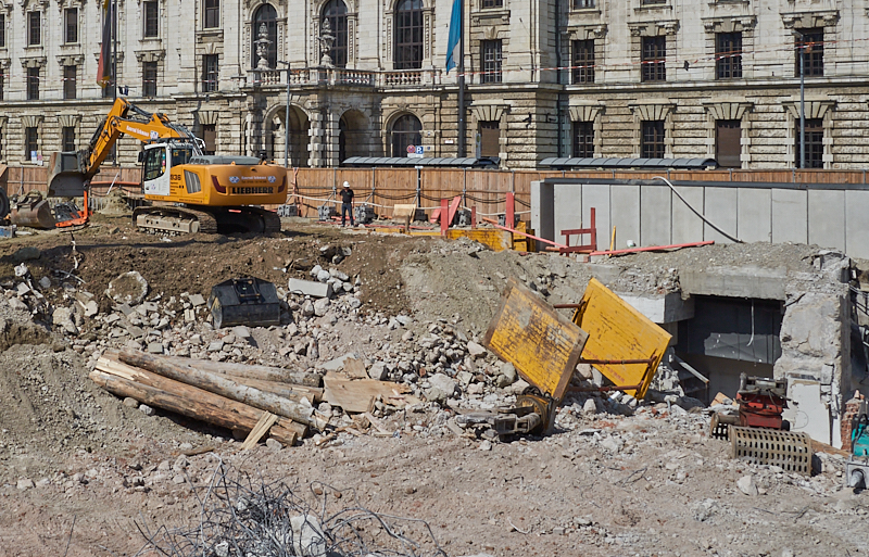 28.08.2019 - Hotel Köbigshof in München. Die Baustelle