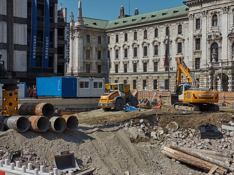 28.08.2019 - Hotel Köbigshof in München. Die Baustelle